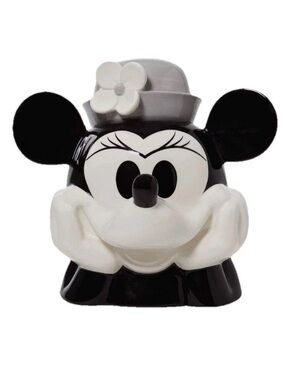 Disney Minnie Mouse Cookie Jar Black & White by Enesco NIB